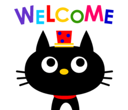 -NYANKO-Fashionable Black Cat's sticker #789811
