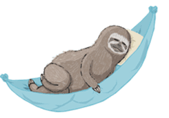 Sloth-A Lan's day life sticker #790585