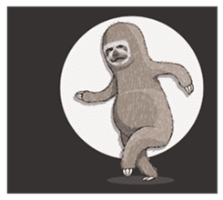 Sloth-A Lan's day life sticker #790586