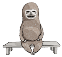 Sloth-A Lan's day life sticker #790587