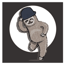 Sloth-A Lan's day life sticker #790588