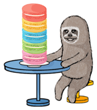 Sloth-A Lan's day life sticker #790590
