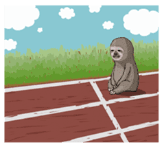 Sloth-A Lan's day life sticker #790598