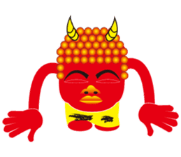 A strange red demon2 sticker #791235