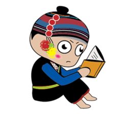 Akha-boy Akha-girl sticker #791399