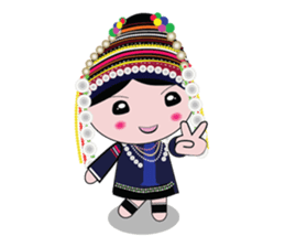 Akha-boy Akha-girl sticker #791431