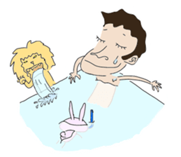 ZENTAI,rabbit&robot. sticker #792045