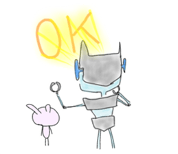 ZENTAI,rabbit&robot. sticker #792061