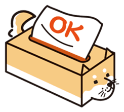 Tissue box Shiba-ken sticker #792603