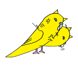 little bird of the ear of a cat. sticker #794040