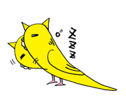 little bird of the ear of a cat. sticker #794043