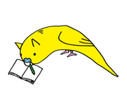 little bird of the ear of a cat. sticker #794049