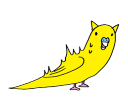 little bird of the ear of a cat. sticker #794050