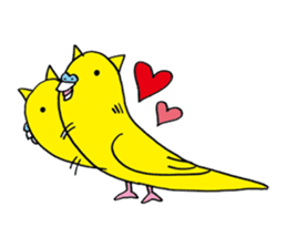 little bird of the ear of a cat. sticker #794051