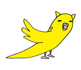 little bird of the ear of a cat. sticker #794052