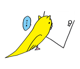 little bird of the ear of a cat. sticker #794058