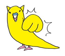 little bird of the ear of a cat. sticker #794069