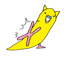 little bird of the ear of a cat. sticker #794070