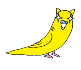 little bird of the ear of a cat. sticker #794074