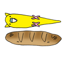 little bird of the ear of a cat. sticker #794076