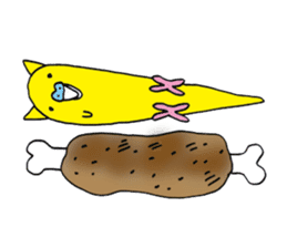 little bird of the ear of a cat. sticker #794077