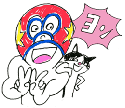mask man&my cat,Joyful Days sticker #794280