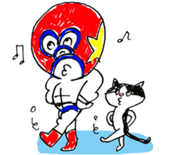 mask man&my cat,Joyful Days sticker #794303