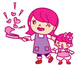 A mom does her best with an apron figure sticker #795398