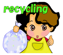 mum's worry.kids live alone ver.English sticker #797325