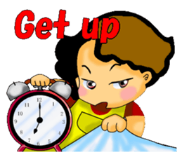 mum's worry.kids live alone ver.English sticker #797326