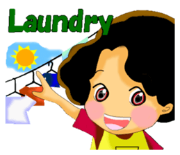 mum's worry.kids live alone ver.English sticker #797336