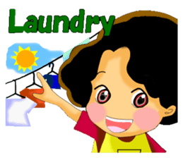 mum's worry.kids live alone ver.English sticker #797336