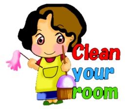 mum's worry.kids live alone ver.English sticker #797337