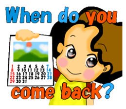 mum's worry.kids live alone ver.English sticker #797342