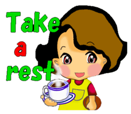 mum's worry.kids live alone ver.English sticker #797346