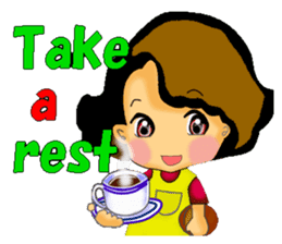 mum's worry.kids live alone ver.English sticker #797346