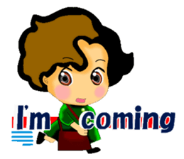 mum's worry.kids live alone ver.English sticker #797354