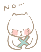 Nyanko Rakugaki-chubby white cat doodle- sticker #797641