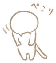 Nyanko Rakugaki-chubby white cat doodle- sticker #797647