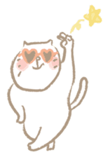 Nyanko Rakugaki-chubby white cat doodle- sticker #797648