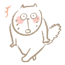 Nyanko Rakugaki-chubby white cat doodle- sticker #797660