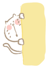 Nyanko Rakugaki-chubby white cat doodle- sticker #797661