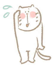 Nyanko Rakugaki-chubby white cat doodle- sticker #797665