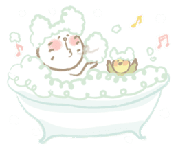 Nyanko Rakugaki-chubby white cat doodle- sticker #797675