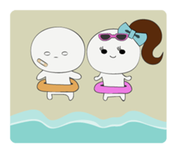 Trutte-kun & Trutte-chan Summer Vacation sticker #799360