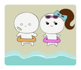 Trutte-kun & Trutte-chan Summer Vacation sticker #799360