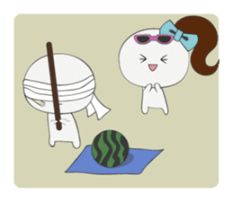 Trutte-kun & Trutte-chan Summer Vacation sticker #799362