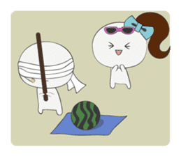 Trutte-kun & Trutte-chan Summer Vacation sticker #799362