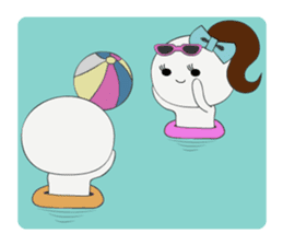 Trutte-kun & Trutte-chan Summer Vacation sticker #799365