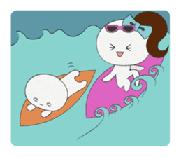Trutte-kun & Trutte-chan Summer Vacation sticker #799366